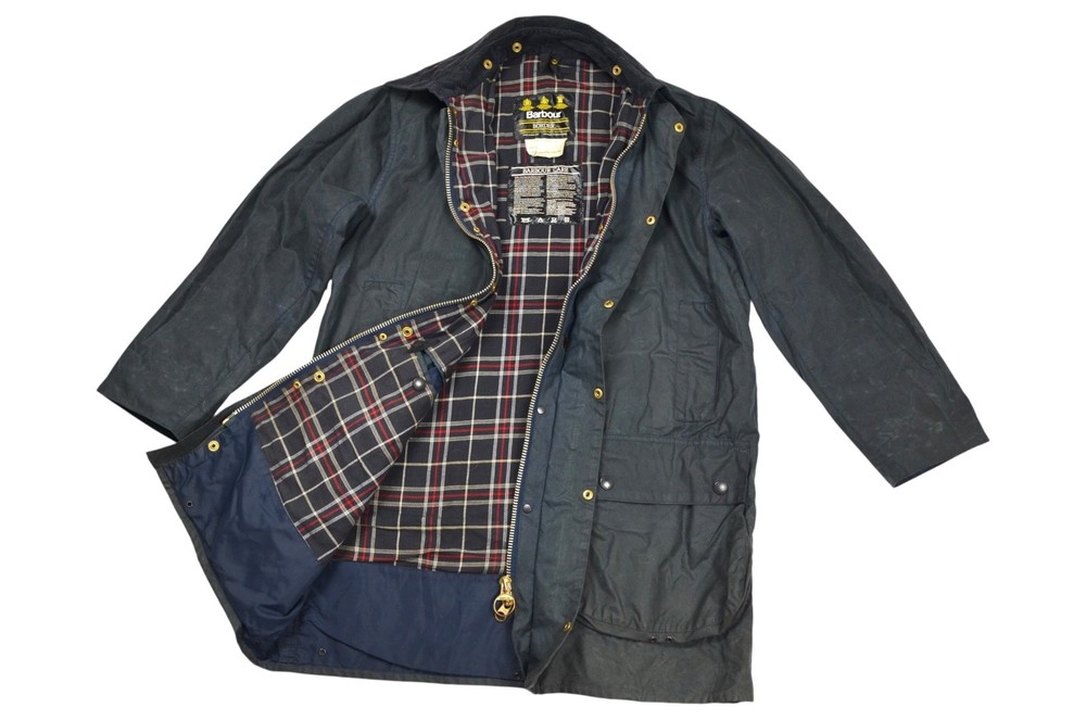 Barbour Border Jacket Vintage Men's A205 Blue England Size C40/102cm