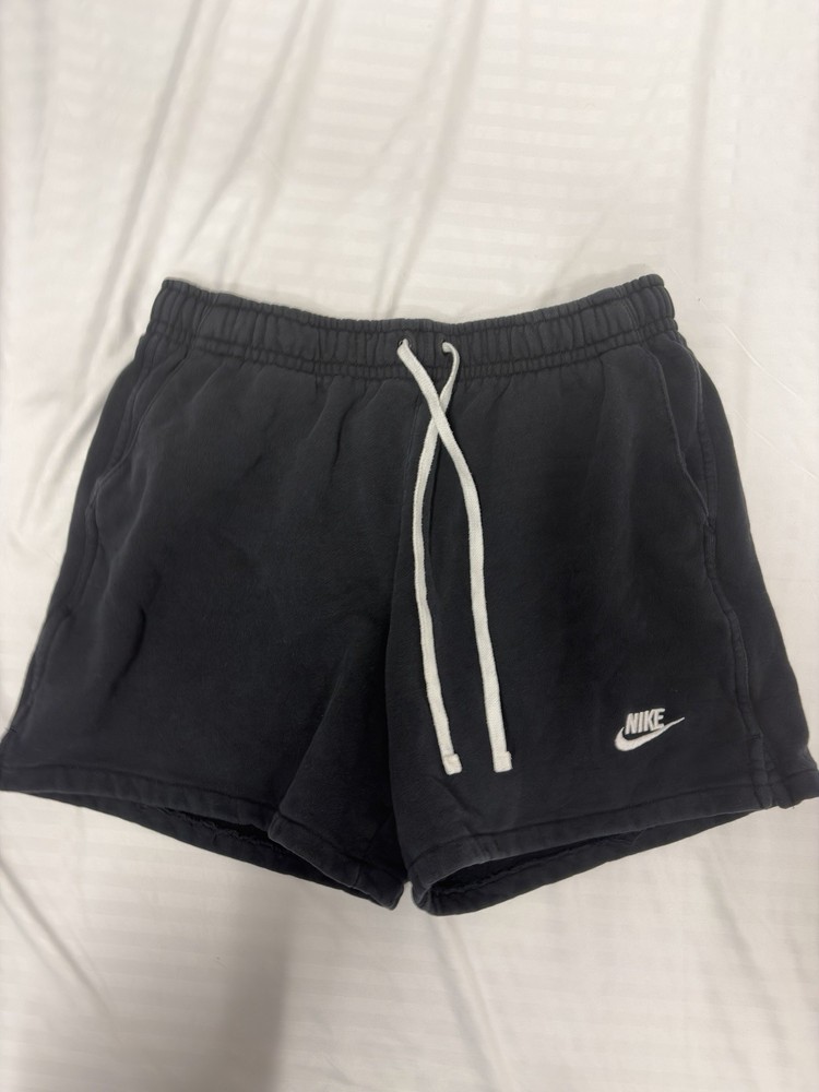 Nike Women's Black Drawstring Club Fleece Athletic Shorts size Large
