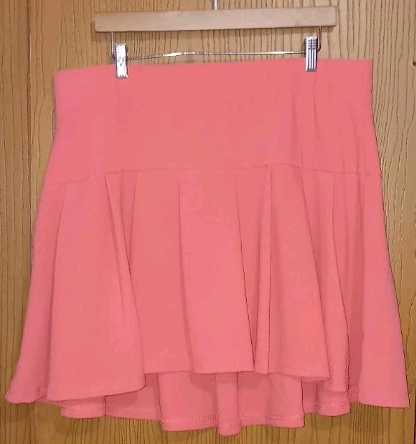 Torrid Pleated Skirt Womens Size 18 Bright Pink Elastic Waist School Girl Style