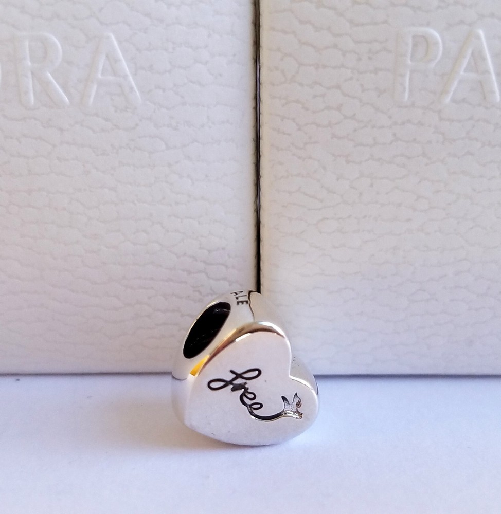New Pandora Authentic Heart Of Freedom Be Free Charm