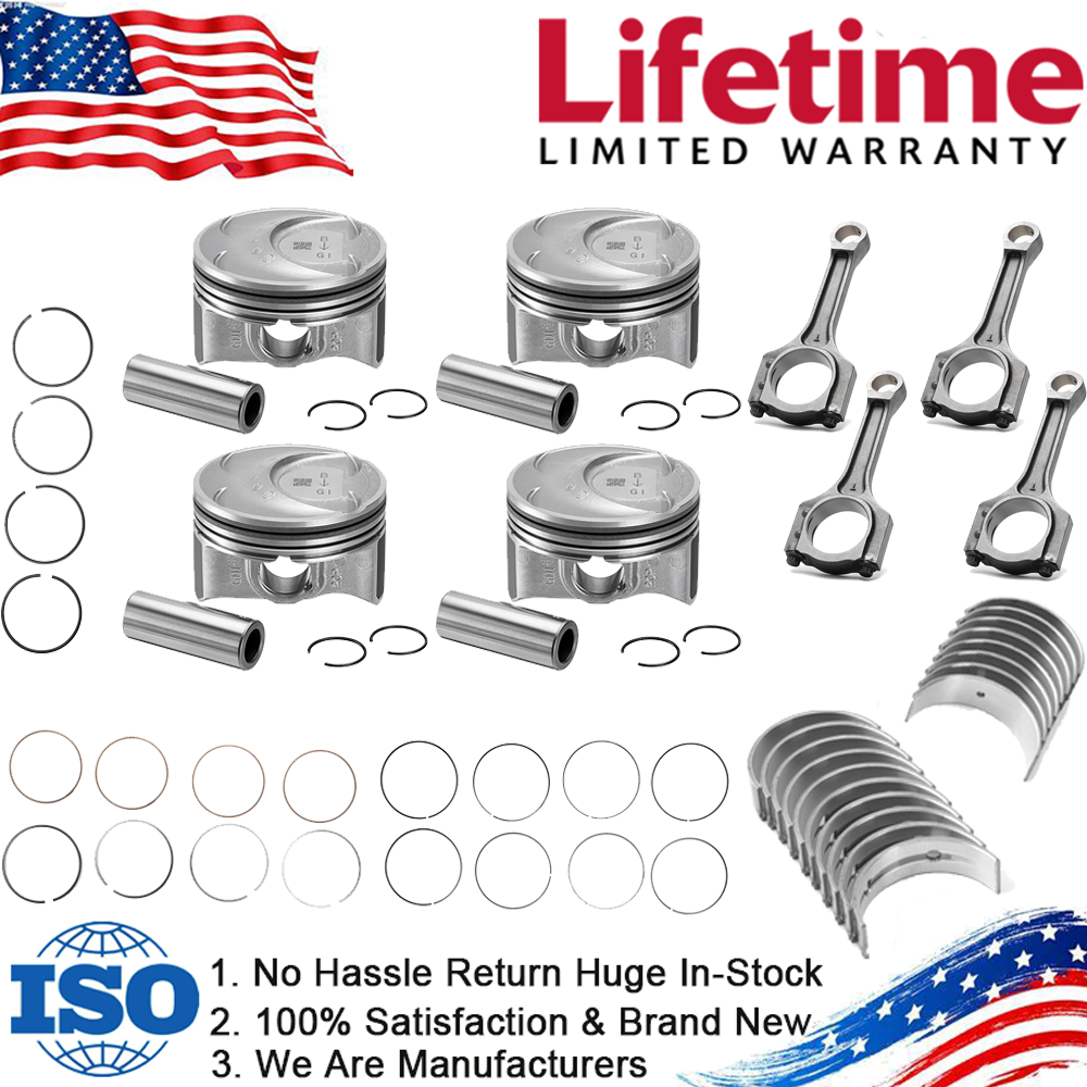G4KH Engine Piston Ring & Rod & Bearing Kit For Hyundai Sonata Kia Optima 2.0L