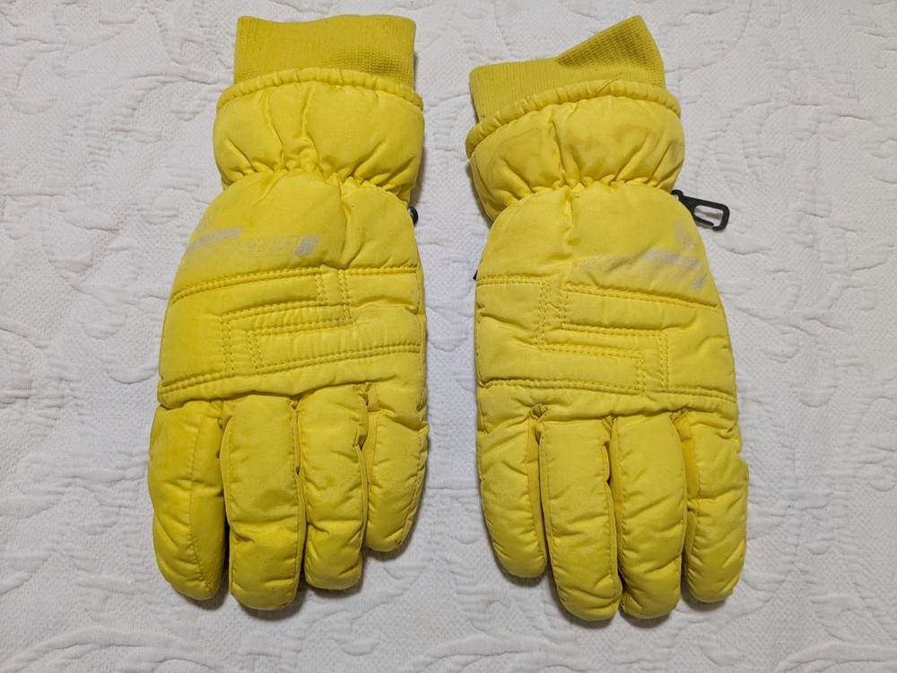 Vintage 90's Gordini Winter Gloves Yellow Black Gortex Ski Gloves Hermans Large