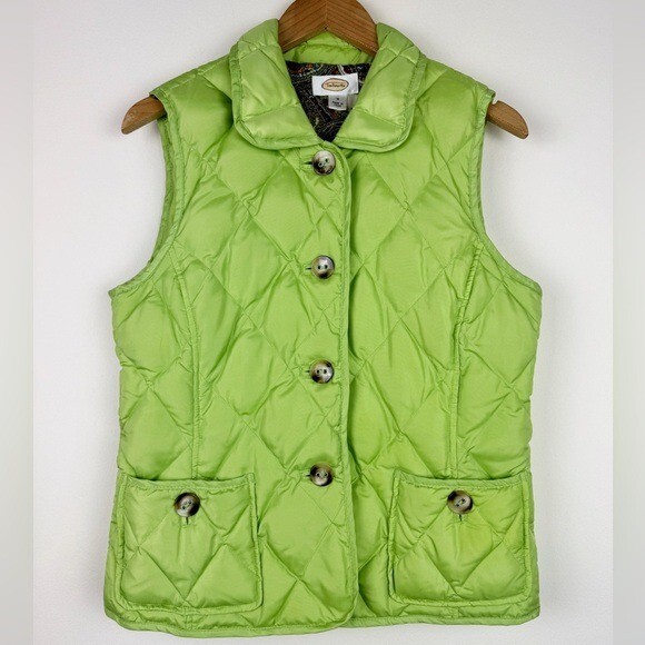 Talbos Lime Green Quilted Puffer Vest for Women