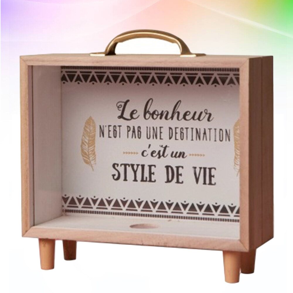 Nordic Creative Wooden Art Fresh Piggy Bank Bedroom Desktop Decoration