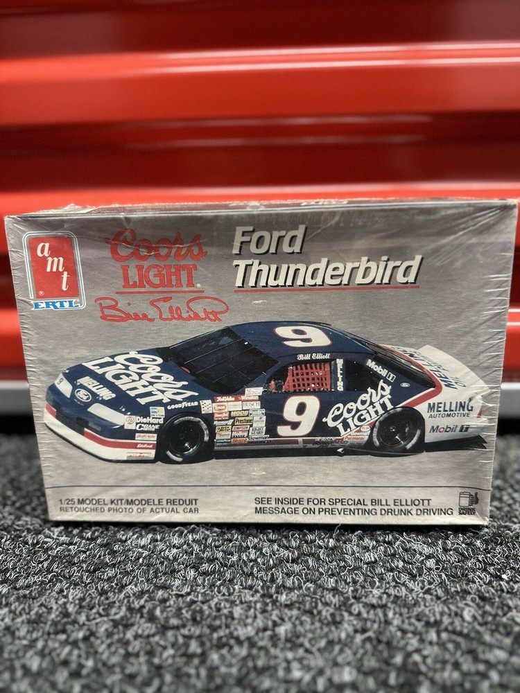 1991 AMT ERTL 1/25 COORS LIGHT FORD THUNDERBIRD BILL ELLIOTT #9 MODEL KIT