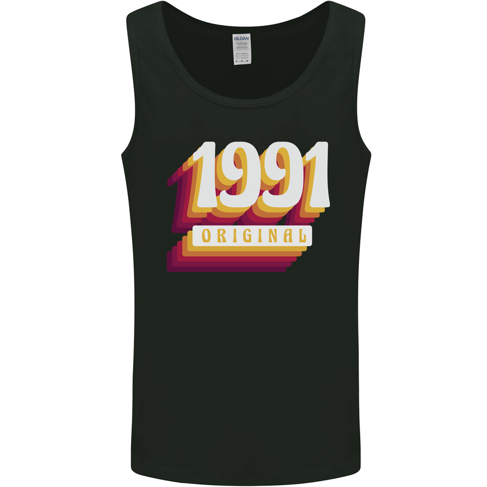 Retro 34th Birthday Original 1991 Mens Vest Tank Top
