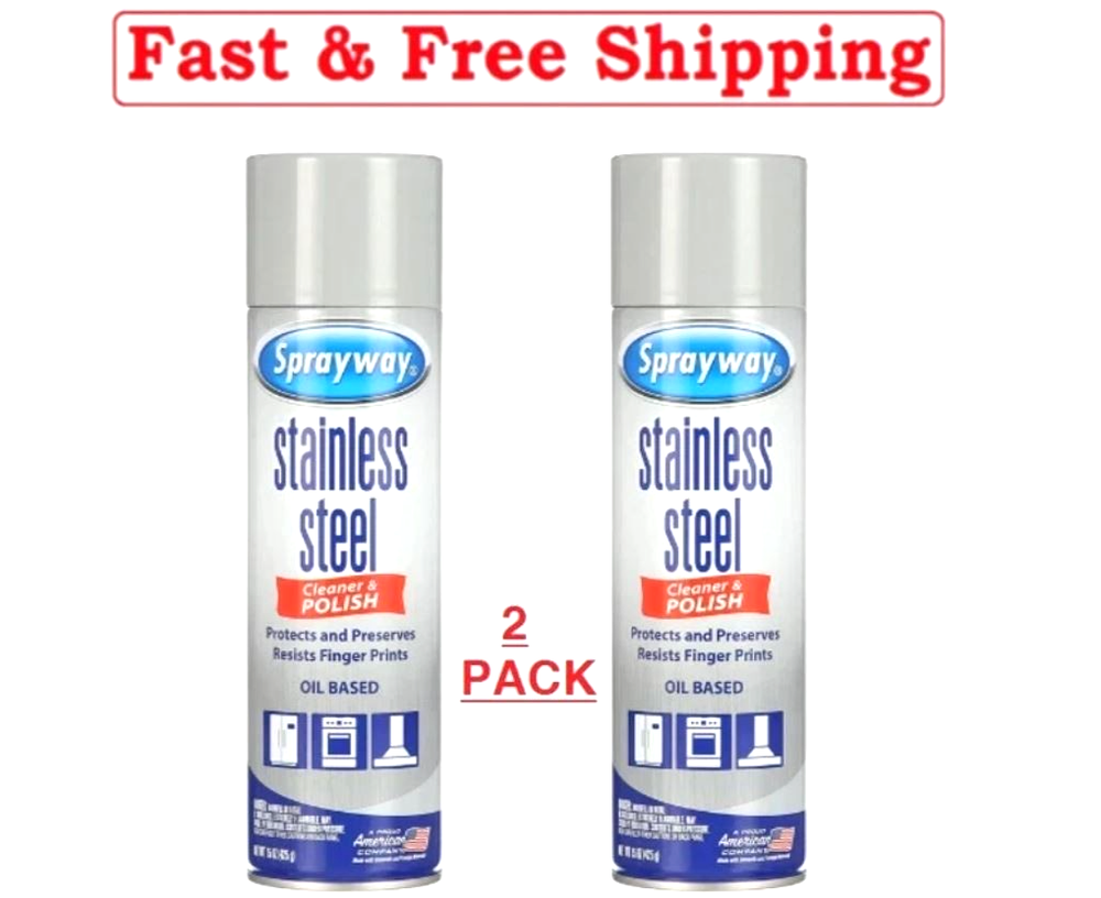 ✨ 2-Pack Sprayway Stainless Steel Cleaner & Polish – 15 oz Each 🧴🚀SAMEDAY SHIP
