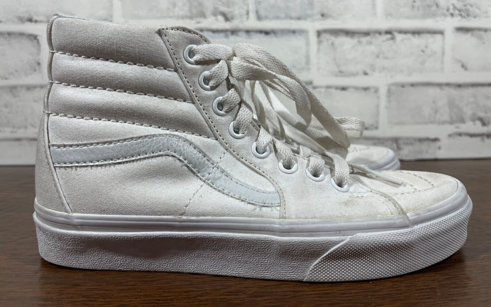 Vans SK8 High Top Skateboard Sneakers - Mens 4.5 - Womens 6 - White  500714