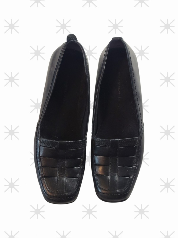 Easy Spirit Black Leather Flats EUC Size 8M