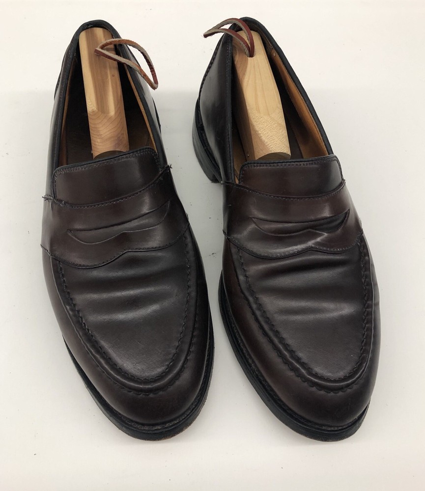 $850 ALLEN EDMONDS RANDOLPH LOAFER 8.5 E BROWN SHELL CORDOVAN