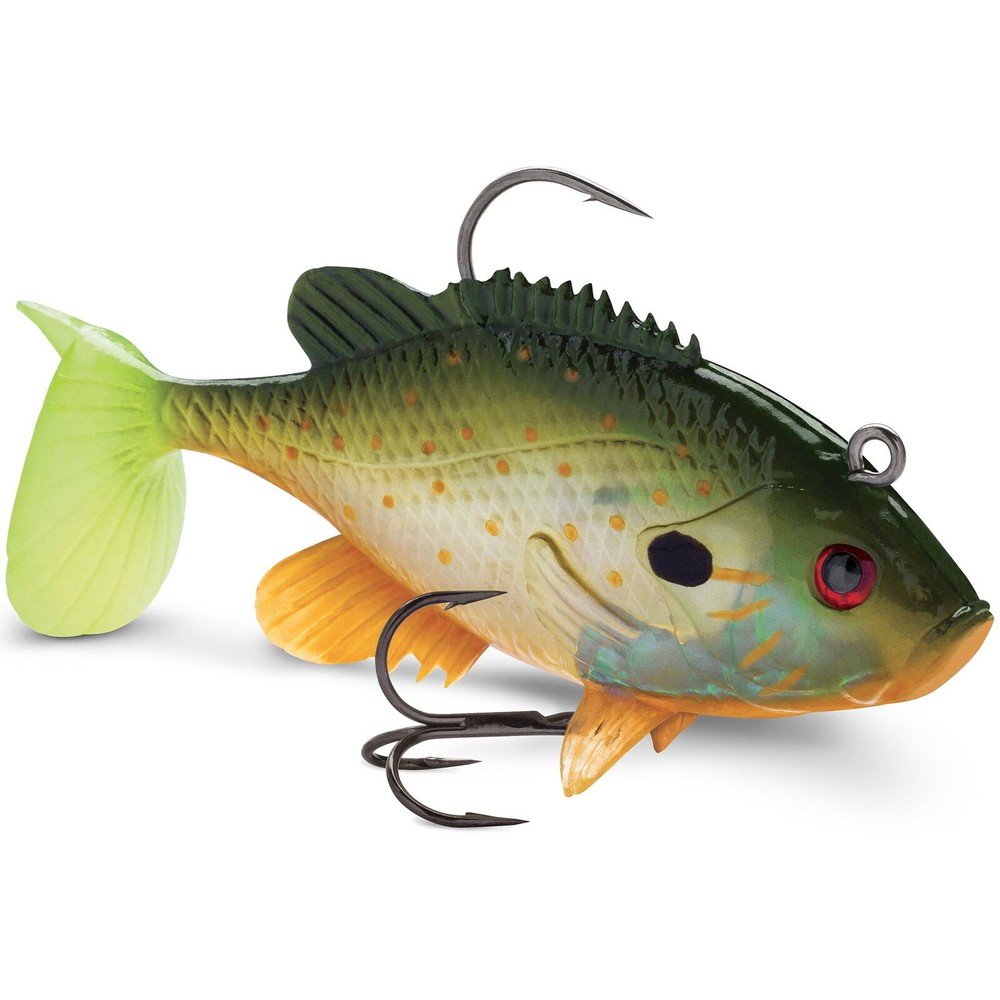 Realistic 2in Soft Fishing Lure 1/4oz with Holographic Flash 3pcs Durable Body