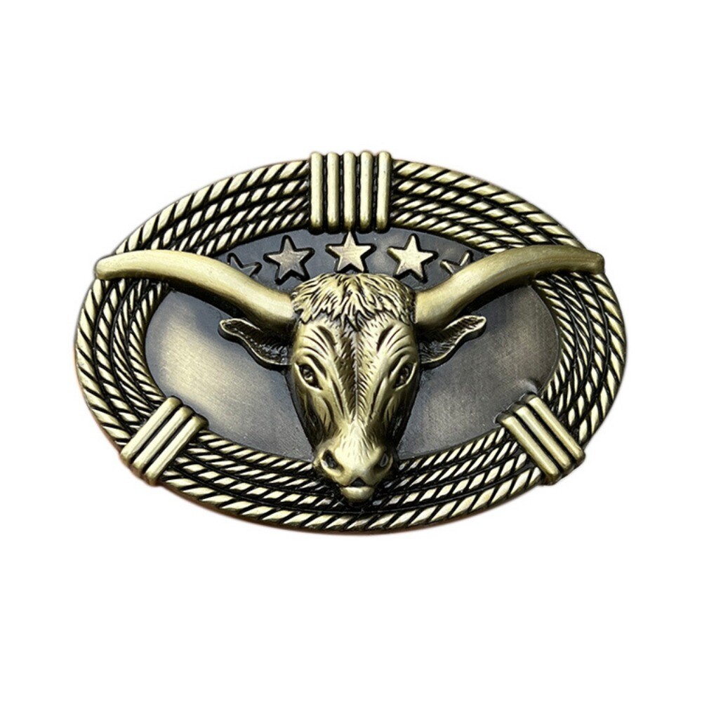 Western Belt Buckle for Men & Women Cowboy Rodeo Vintage Style Wear Calf Roping