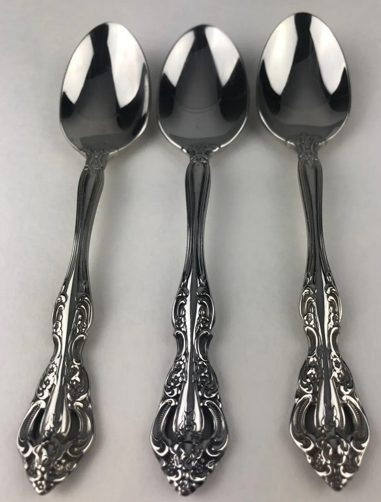 Oneida Michelangelo Cube Heirloom Stainless Flatware 3 Teaspoons Spoon