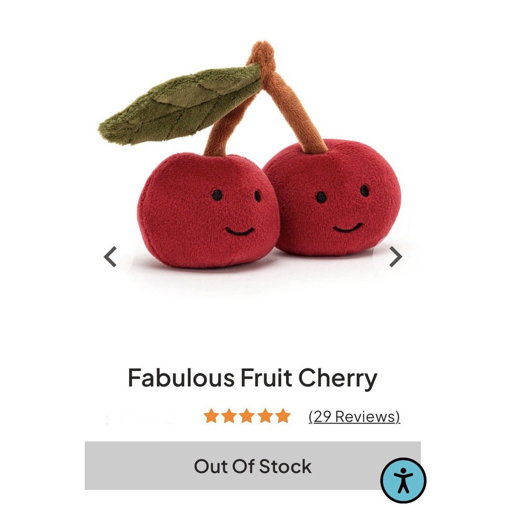 FABULOUS FRUIT CHERRY Soft Plush Food Toy CUTE Fun Stuffed Cherries Good Gift🔥