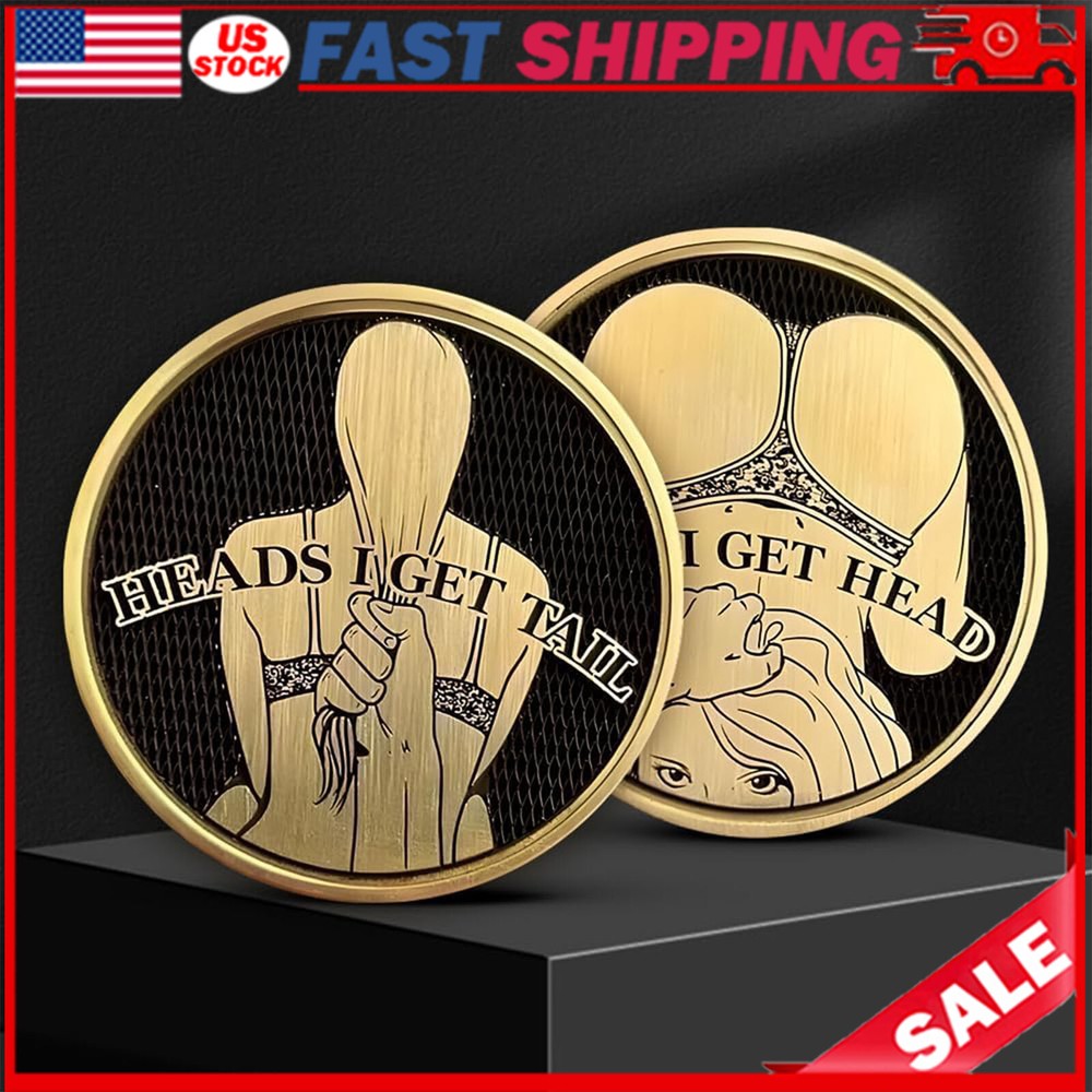 🔥Funny Heads & Tails Coins,Heads I Get Tail - Tails I Get Head Double Side Coin