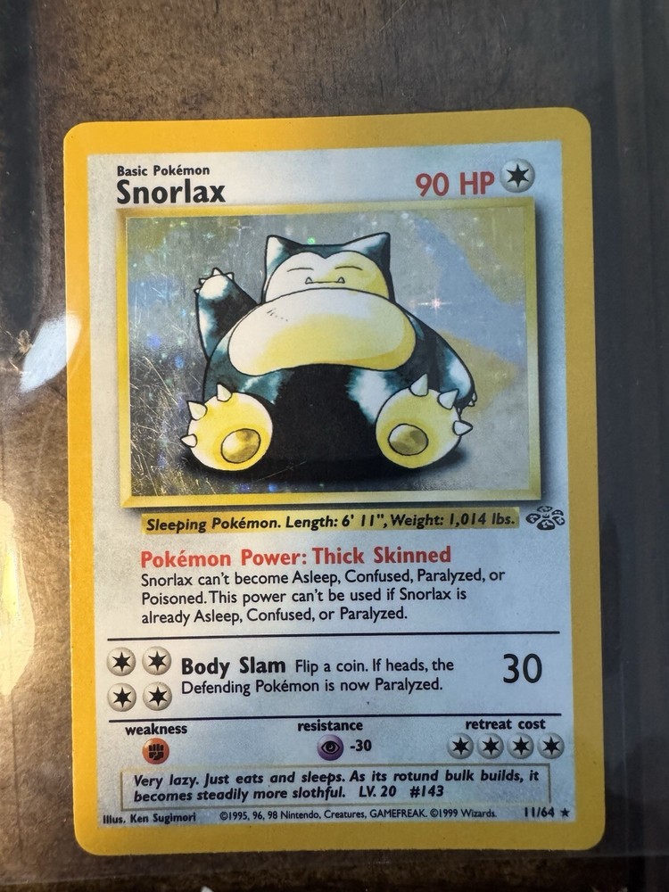 Pokemon Jungle SNORLAX Holo Rare Vintage 11/64 HP