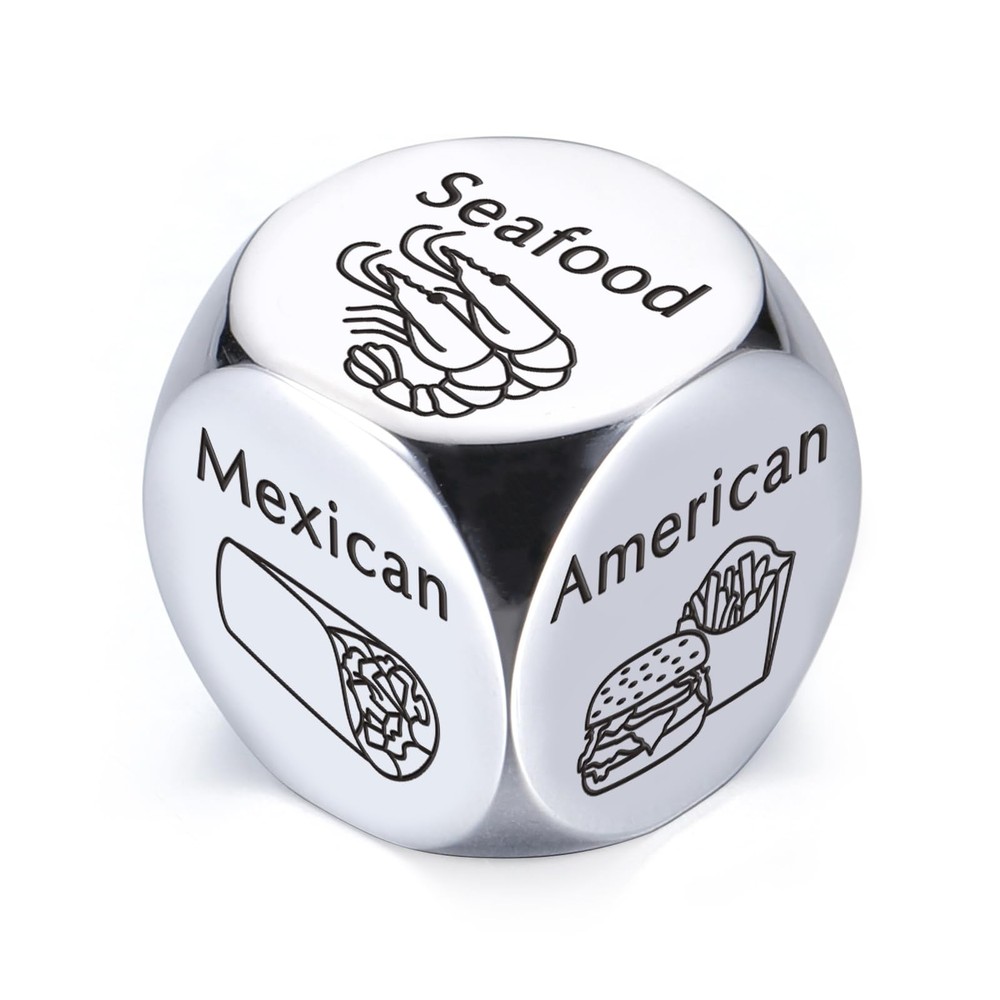 Valentines Day Gift Date Night Ideas Dice Game for Couples Husband Wife Silver-image