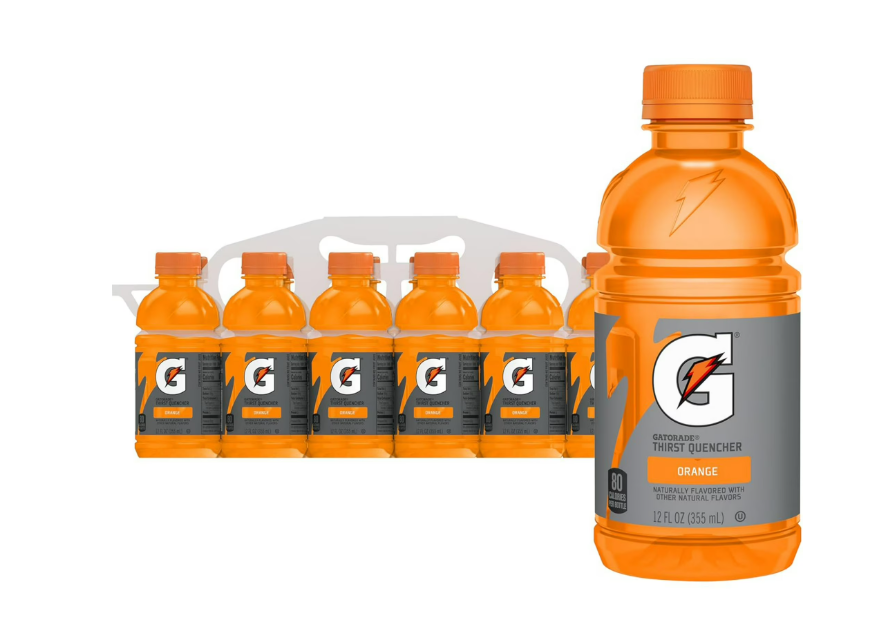 Gatorade Fierce Thirst Quencher Orange Sports Drinks, 12 fl oz Bottles, 12 Count