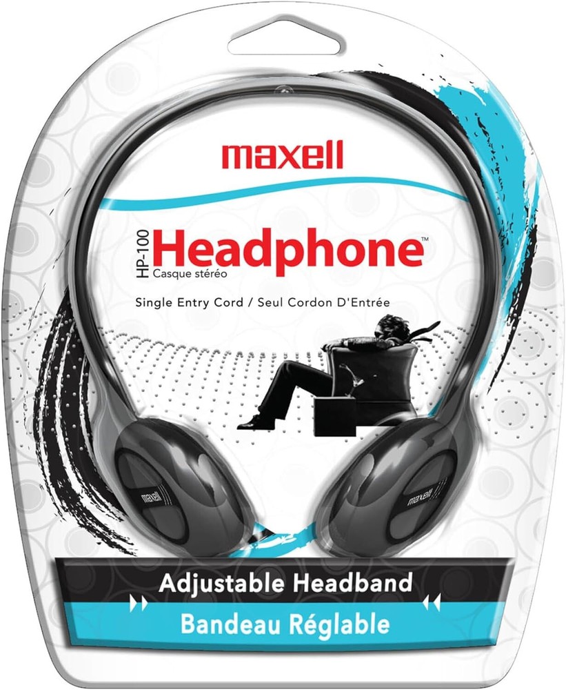 MAXELL  190319 STEREO HEADPHONES - 3.5MM CORD WITH 6-FOOT LENGTH URU1-500 New