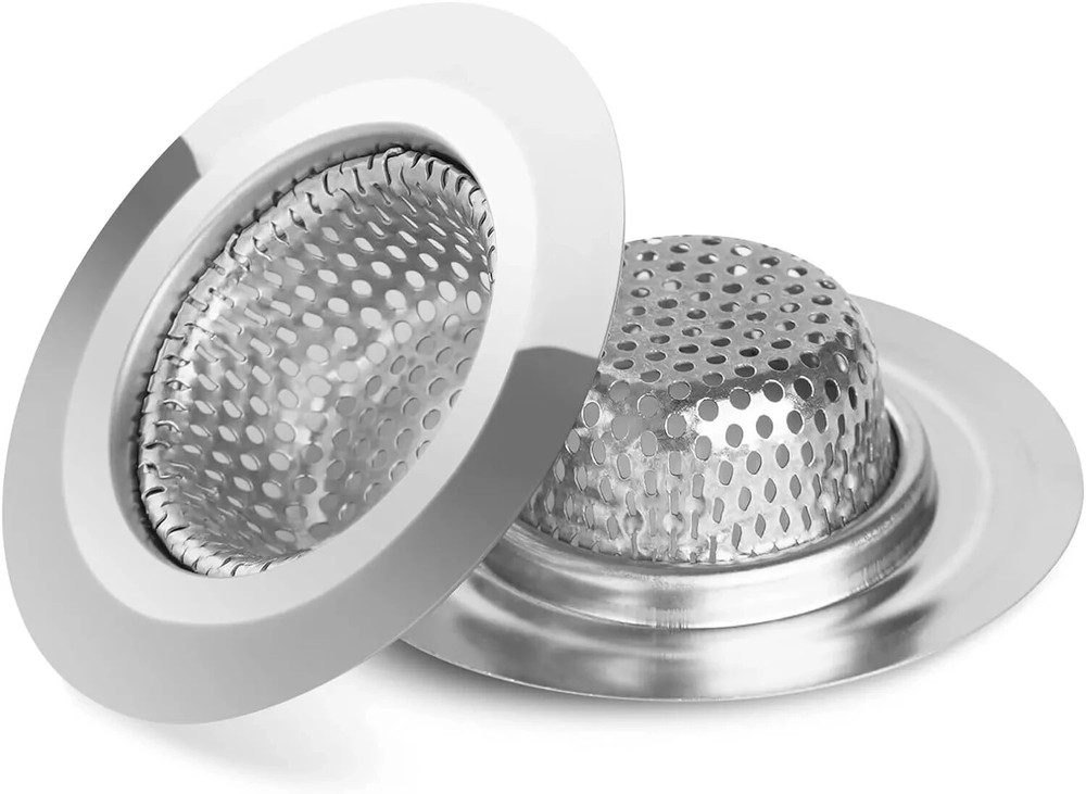 2PCS Bathtub Drain Strainer - 2.79 inch Shower Hair Catcher, Stainless...