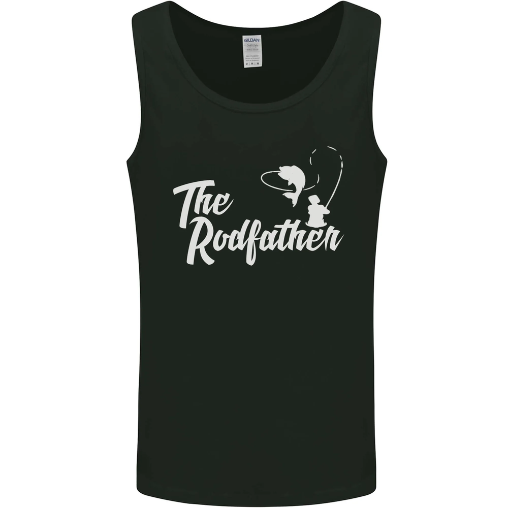 The Rodfather Funny Fishing Rod Father Mens Vest Tank Top