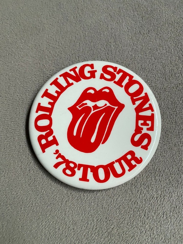 The Rolling Stones 78' Tour Rare Vintage Pin Pinback Button