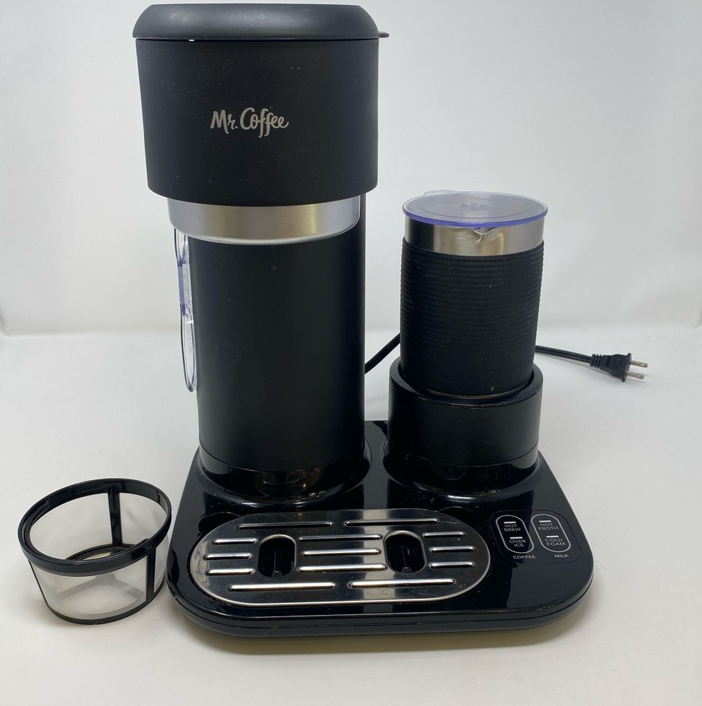 Mr. Coffee 4-in-1 Single-Serve Latte, Iced & Hot Coffee Maker w/ Frother - Black