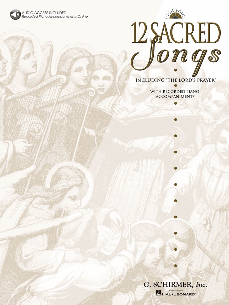 12 Sacred Songs for High Voice Classical Christian Sheet Music Book Online Audio