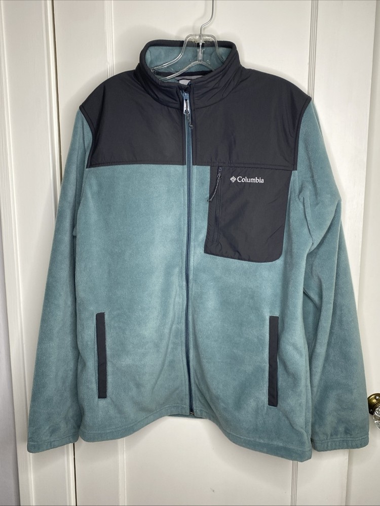 Columbia Men's Granite Steens Fleece Jacket in Aqua Gray NWOT