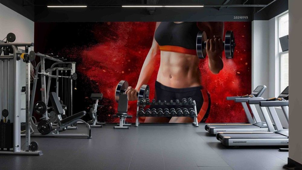 3D Gym Women Fitness Illustration Wall Murals Wallpaper Murals Wall Sticker 8