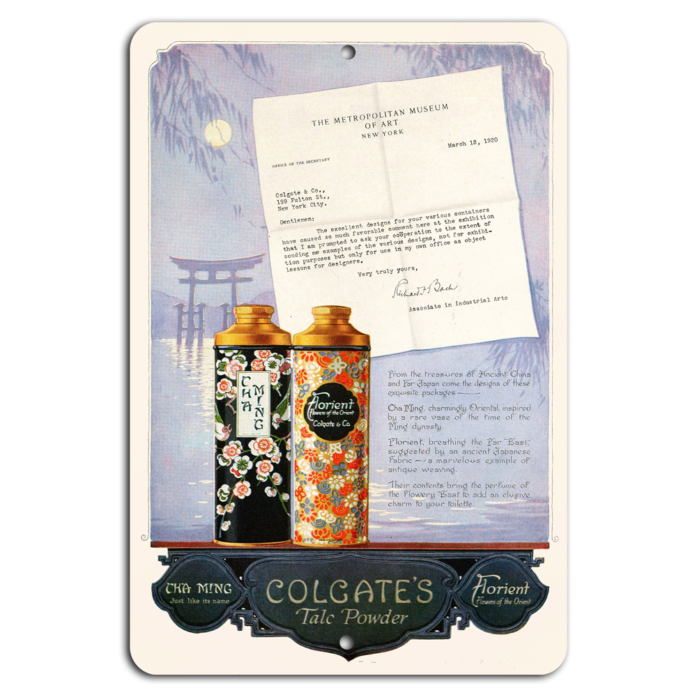 Vintage Charm: Colgate's Oriental Talc Powder Art Poster