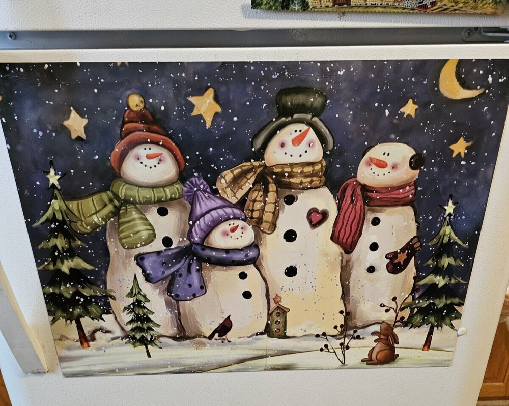 Seasonal Refrigerator Magnet Winter, Snowmen 23
