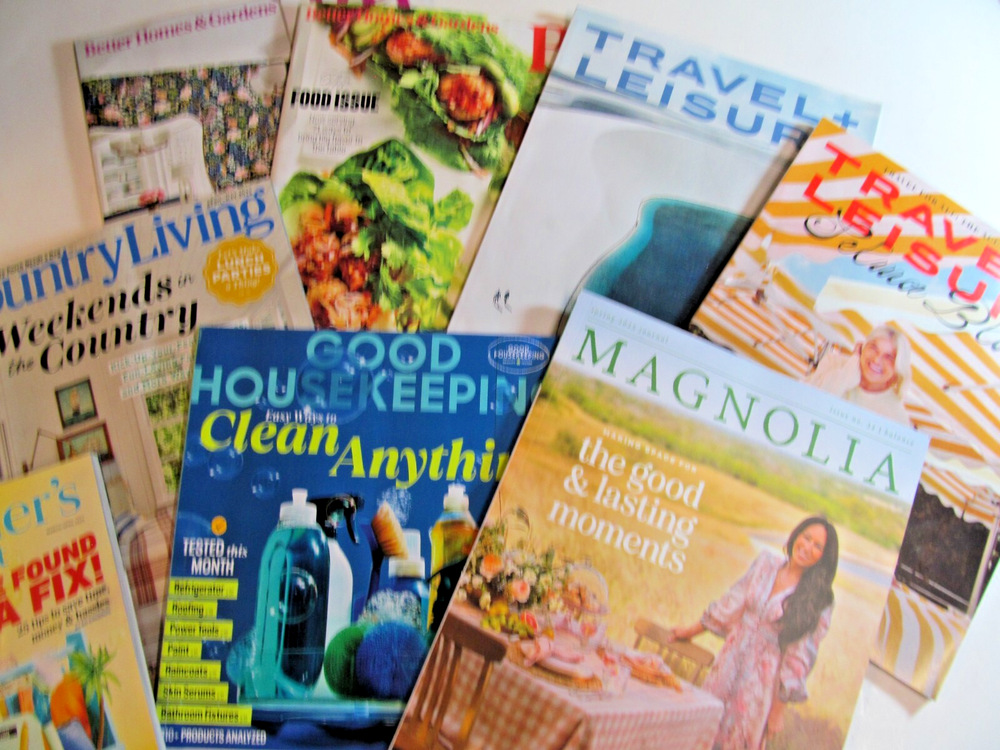 2025 Magazine Bundle - Reader's Digest BHG Good Housekeeping Travel Leisure Magnolia Collection