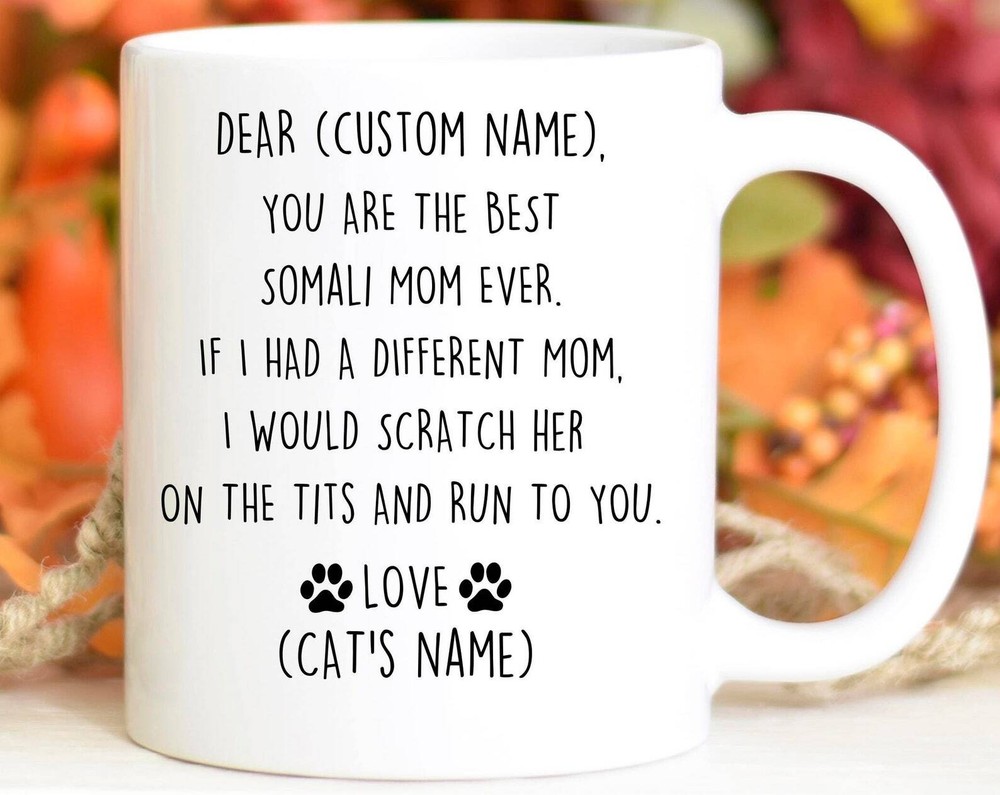 Somali Cat Mom Birthday Gift Somali Cat Mom Chirstmas Gift Somali Cat Mom Valent