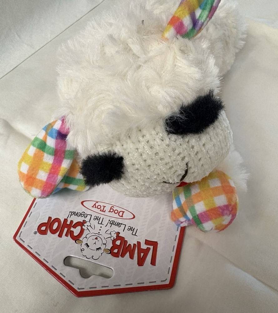 Lamb Chop Plaid Plush 10 Inch Squeaker Dog Toy New With Tag 2023