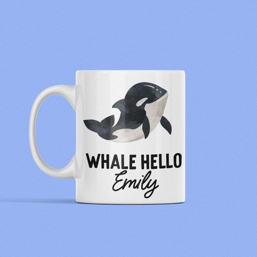 Orca Whale Gift Mug Ocean Orca Personalised Uk Gift Orca Whale Birthday Whale