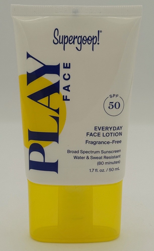 Supergoop PLAY SPF 50 Face Lotion 1.7 Oz Exp 2028 Daily Sunscreen