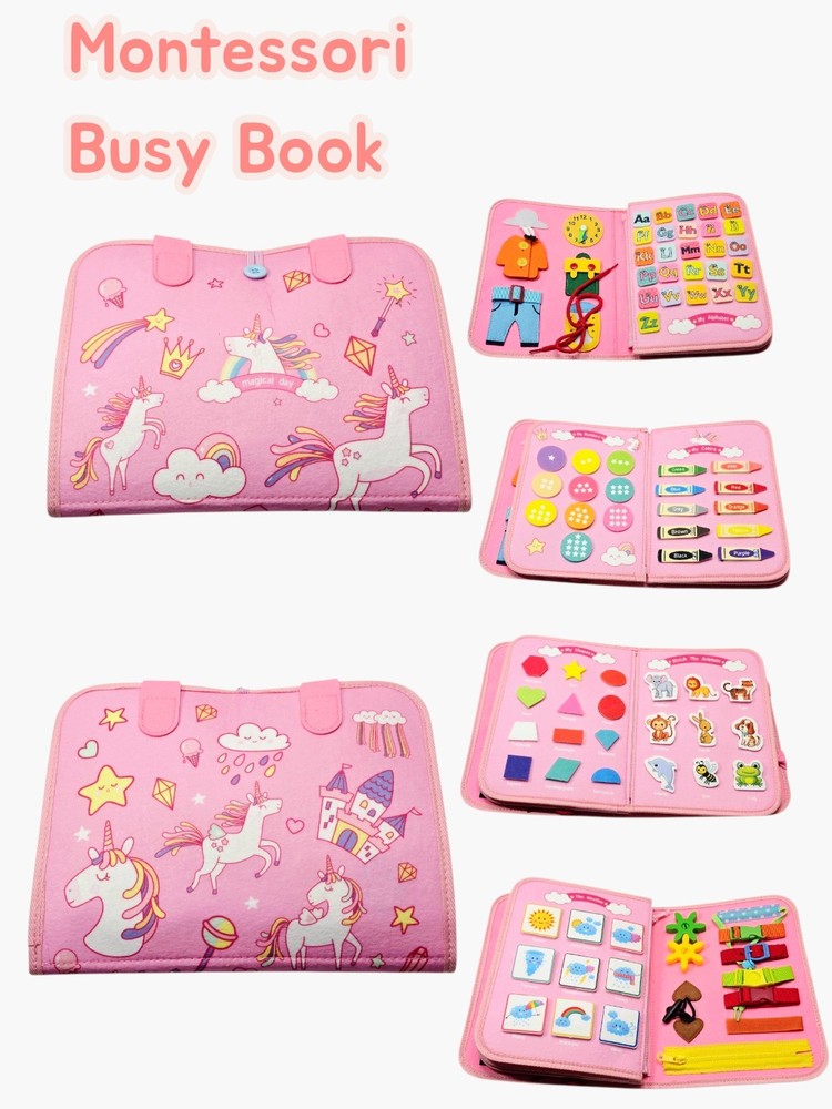 Montessori Busy Book for Toddlers, Quiet Book, Early learning toy w/activities