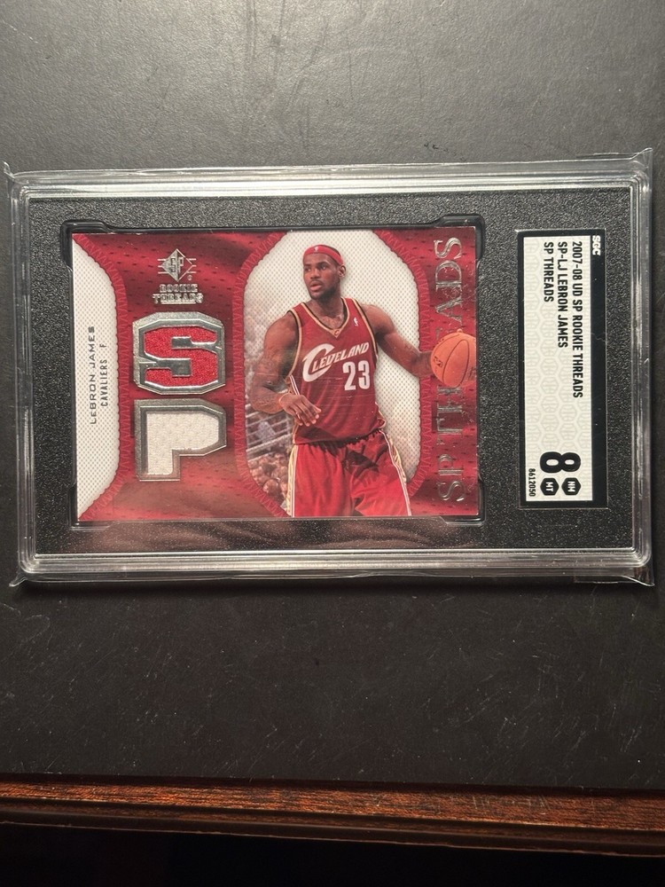2007-08 UD SP Rookie Threads Game Worn Lebron James SGC 8