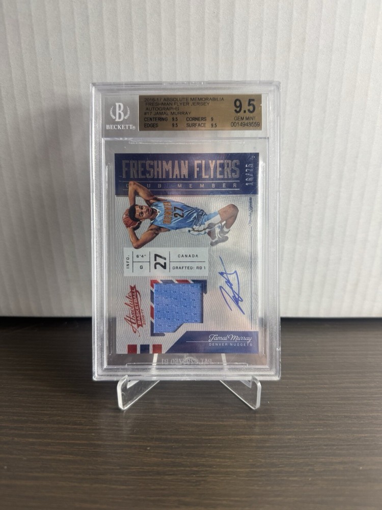 2016 Panini Abs. Freshman Flyers Jamal Murray Rookie Jersey Auto /75 Beckett 9.5