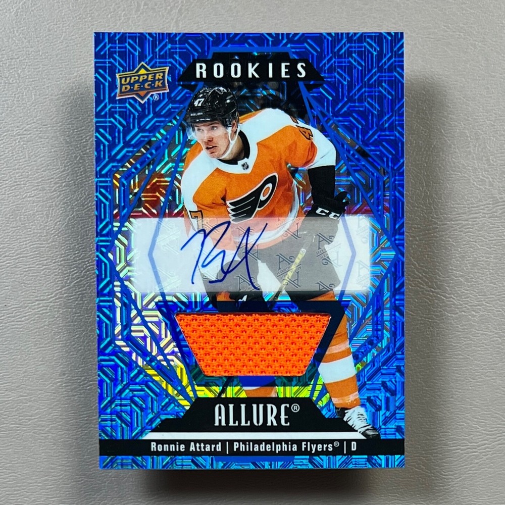 2022-23 Allure 138 RONNIE ATTARD RC #55/75 Blue Line Auto Jersey SP Rookie