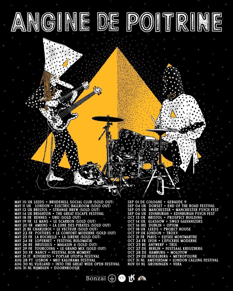 ANGINE DE POITRINE 2024 UK EU Tour Concert Poster Music Art Print Wall Decor