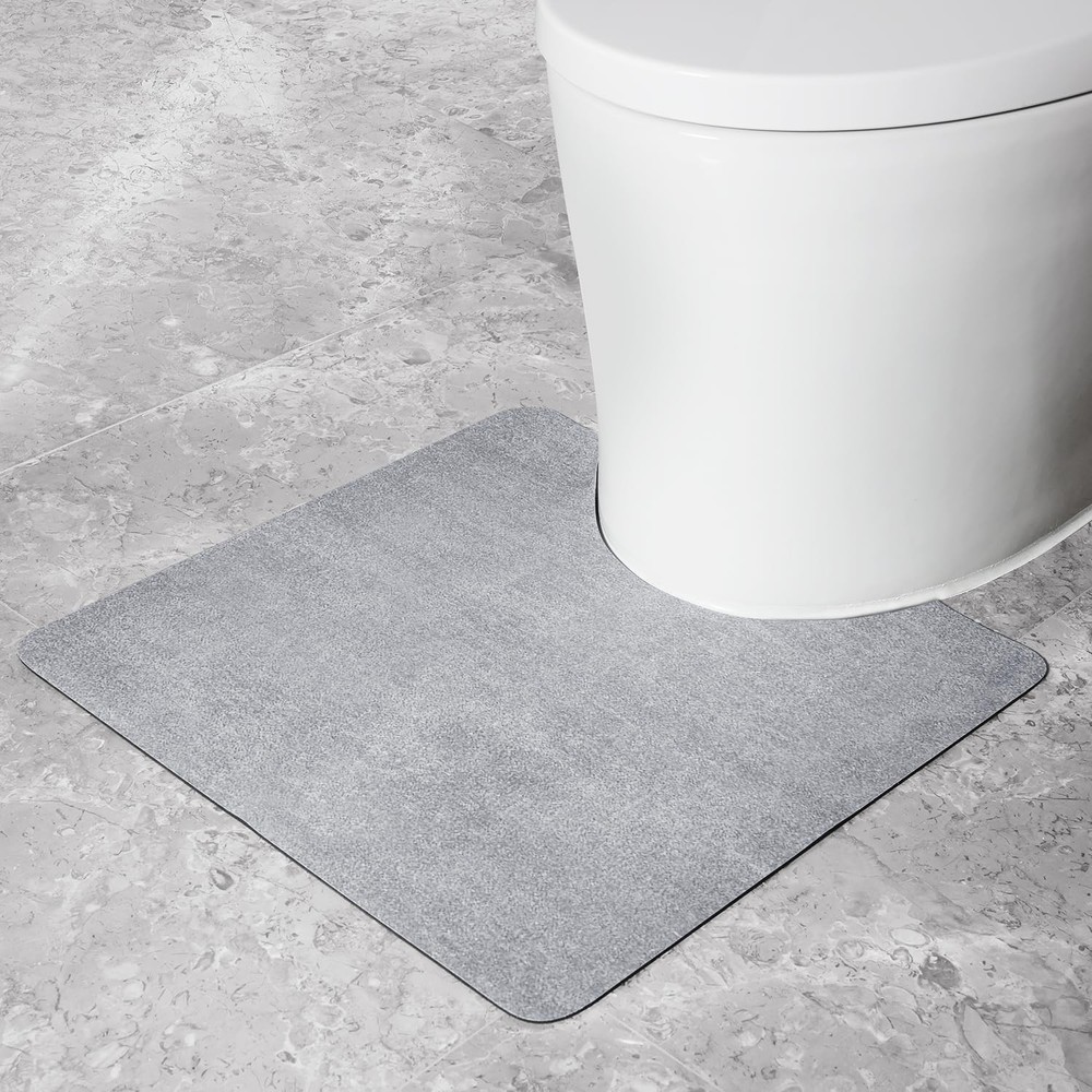 Soft Absorbent W&U U-Shaped Thin Toilet Rug 20x20