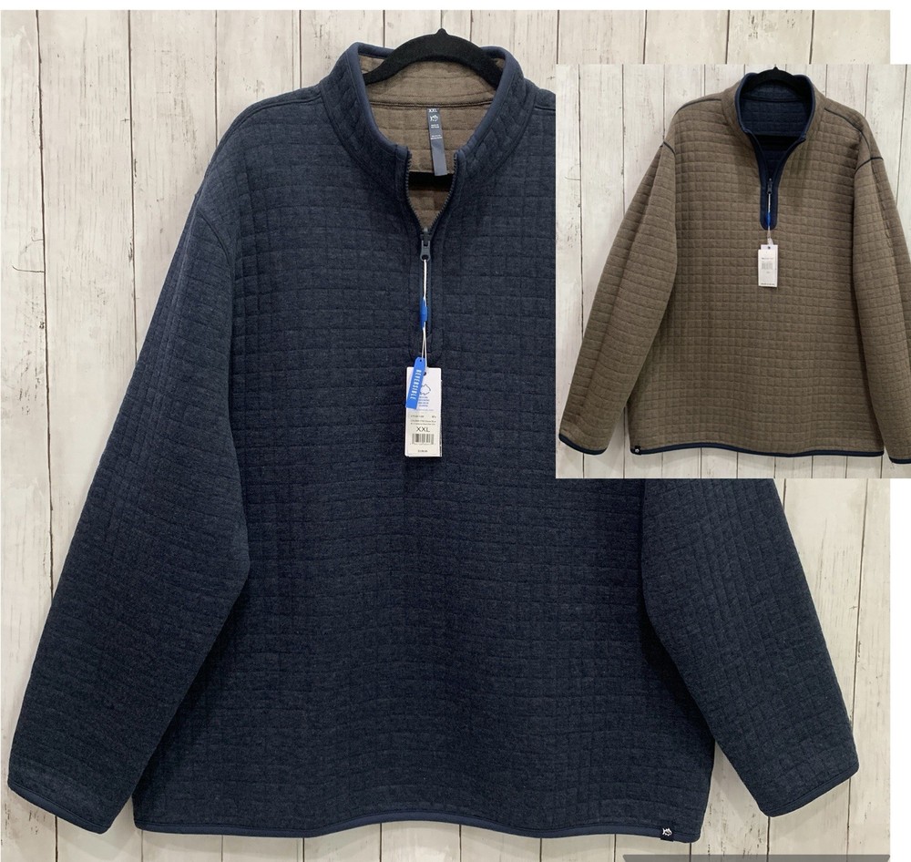 Southern Tide Men's XXL Salt Meadow Fairwood Reversible Quarter Zip Pullover