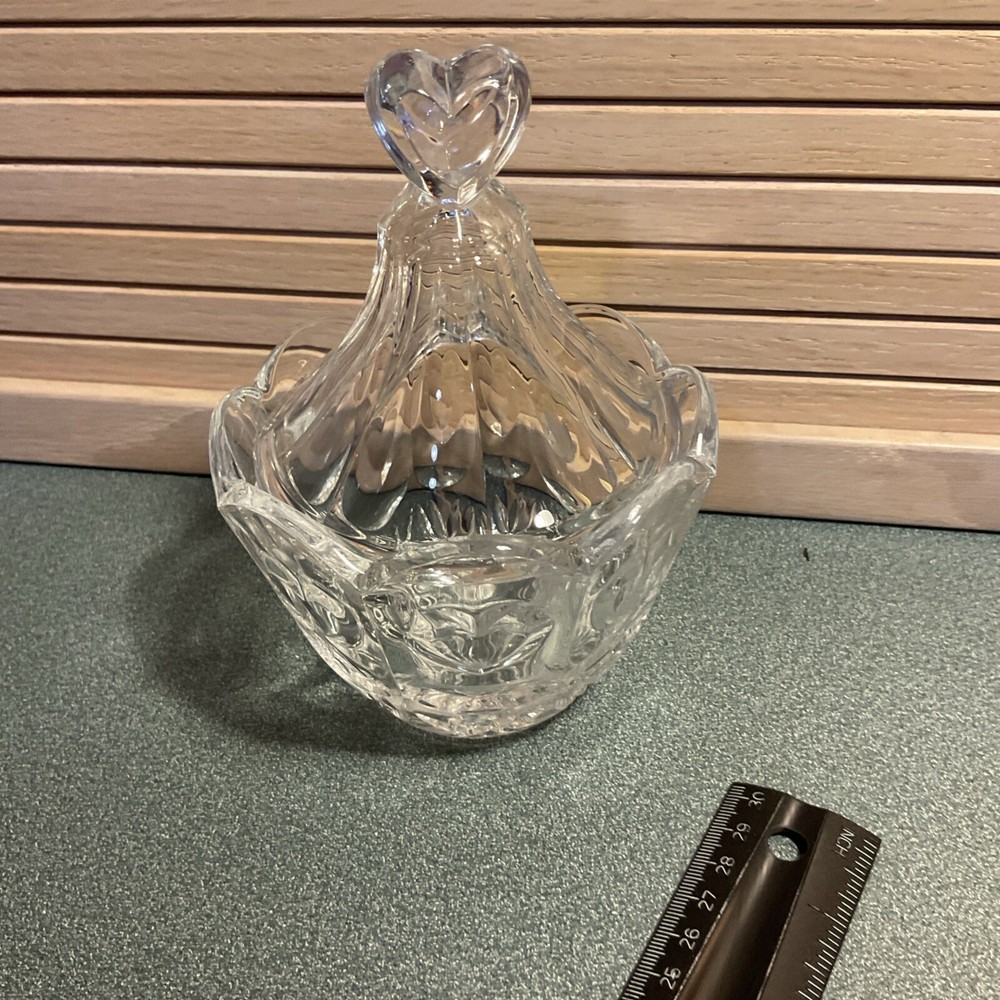 Crystal Covered Heart  Candy Bowl