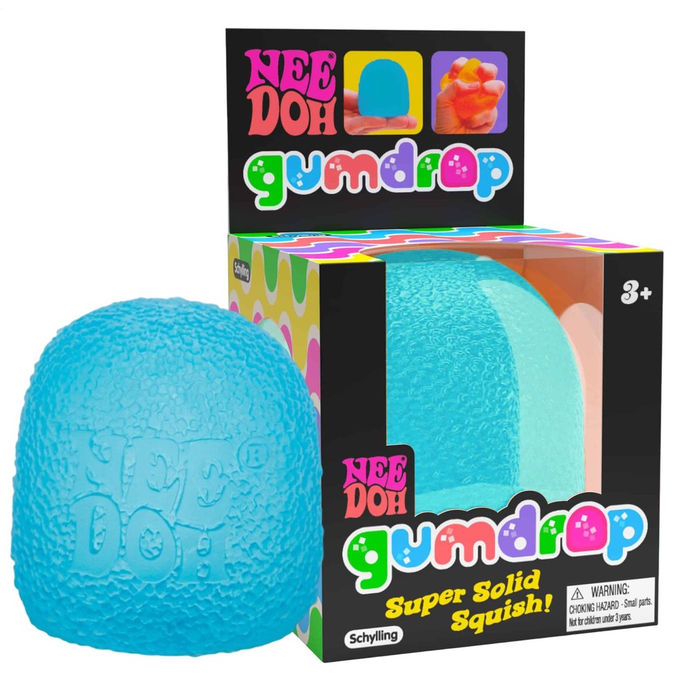 NeeDoh Gumdrop - Textured Sensory Toy with Super Solid Squish Random