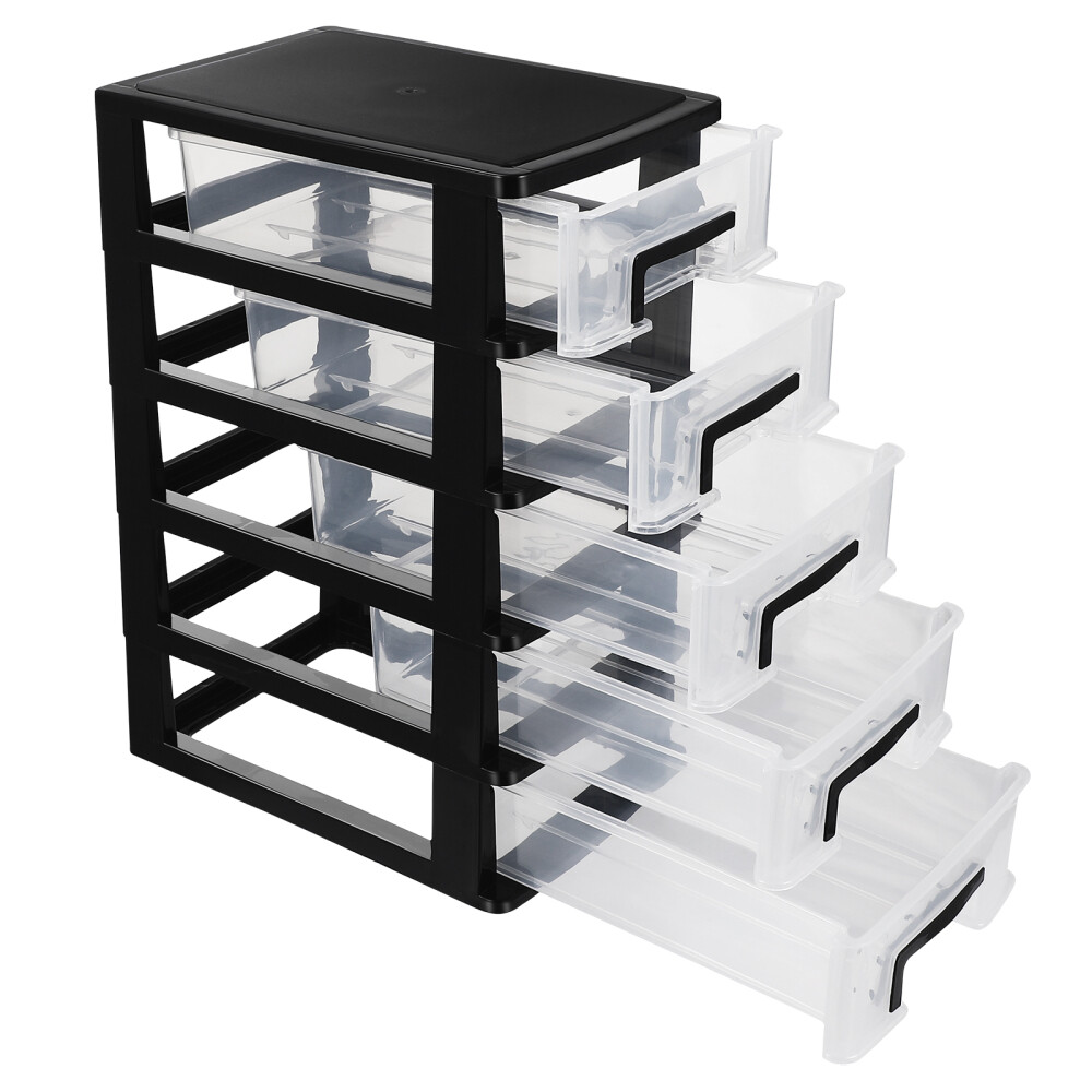 5 Layer Cosmetic Organizer Storage Cabinet Drawer Type Closet Storage Box
