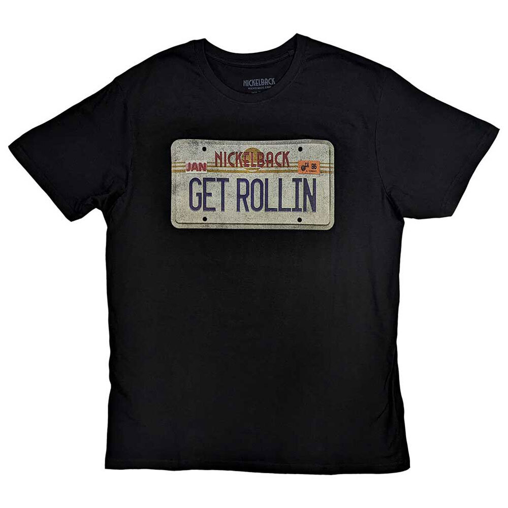 Nickelback Band Logo License Plate Graphic T-Shirt