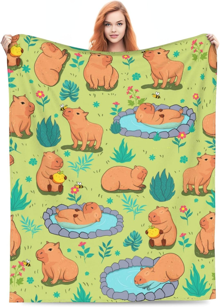 Capybara Blanket, Birthday Gifts for Son Daughter, Capybara Throw Blanket Lightw
