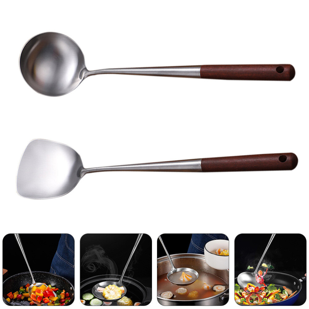 Stir-fry Spoon Spatula and Ladle Serving Utensils Strainer Travel